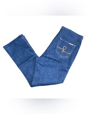 Lilly Pulitzer size 14 Women’s Ocean Cay High Rise Side Zip Flare Jeans